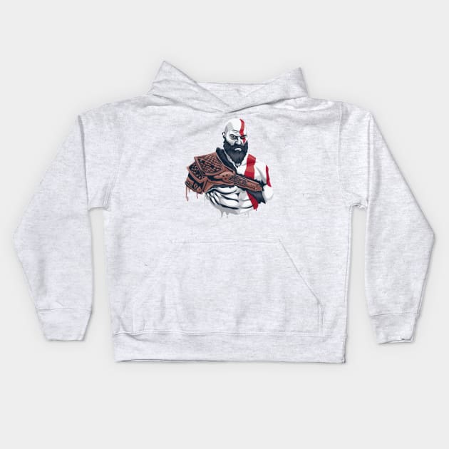 Kratos God of war Kids Hoodie by dbcreations25